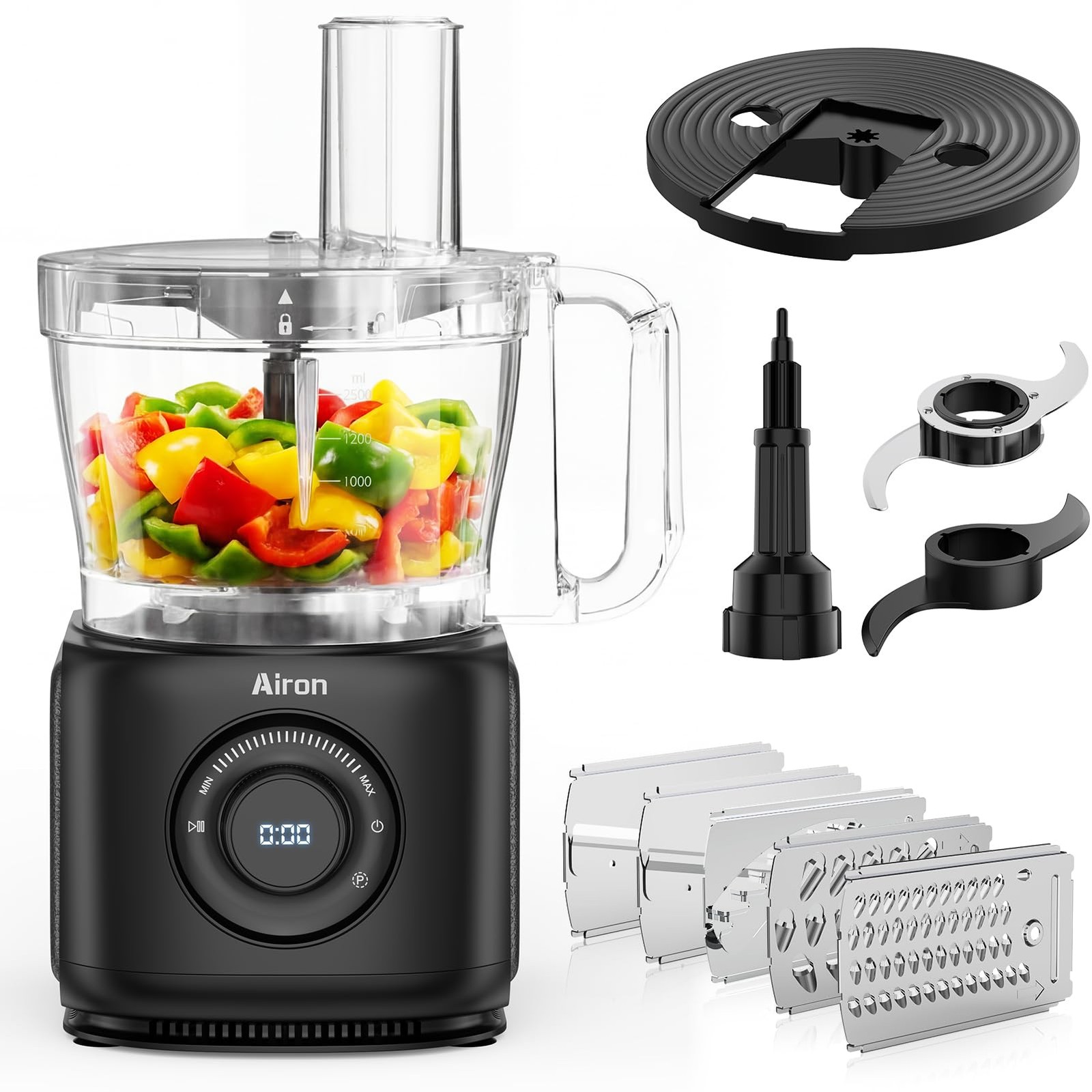 7-in-1 Professional Food Processor, 1000W Powerful Vegetable Chopper, 14-Cup …