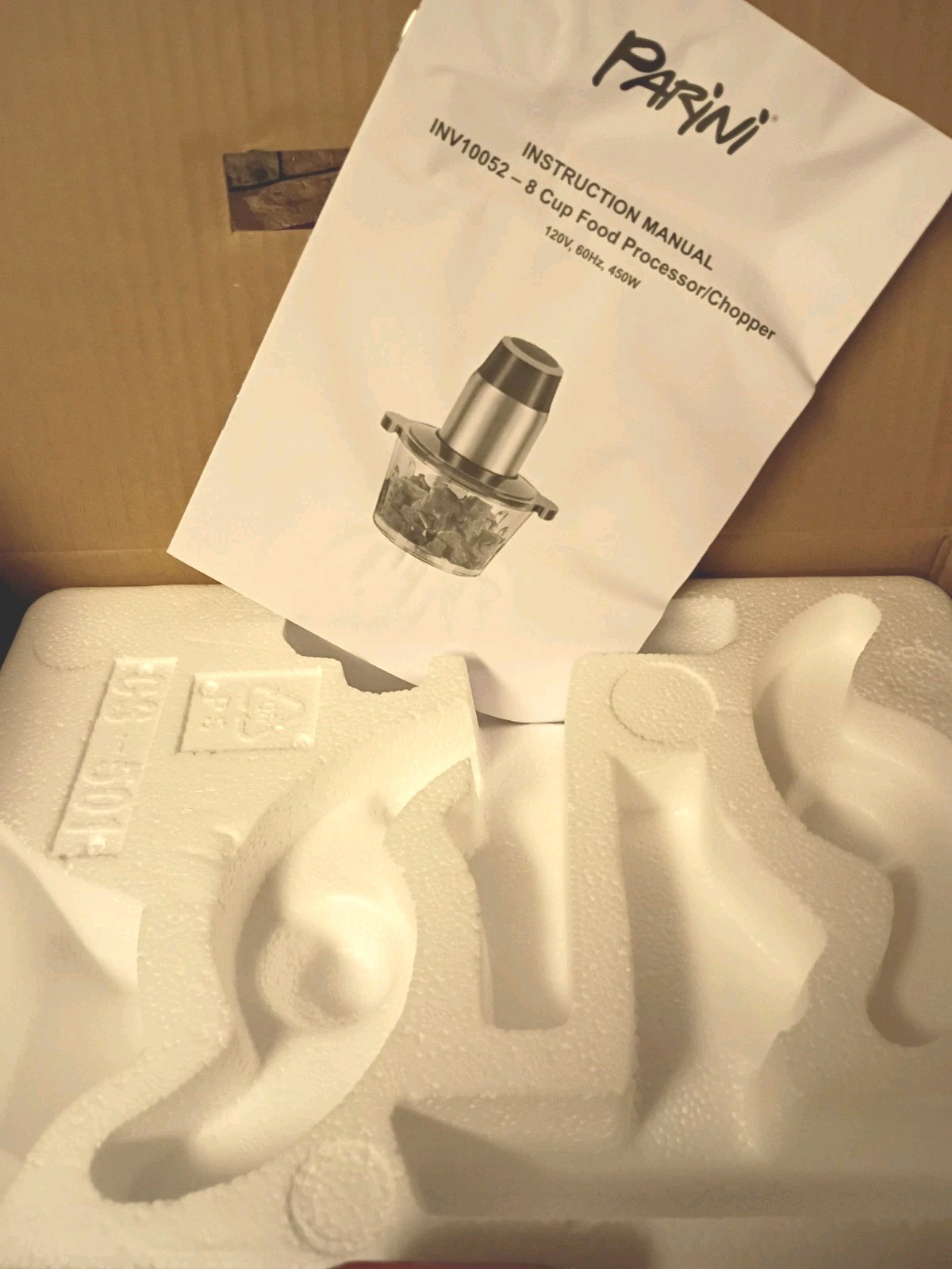Parini Food Processor 8 Cup Silver and Black 2 Speed New In Box