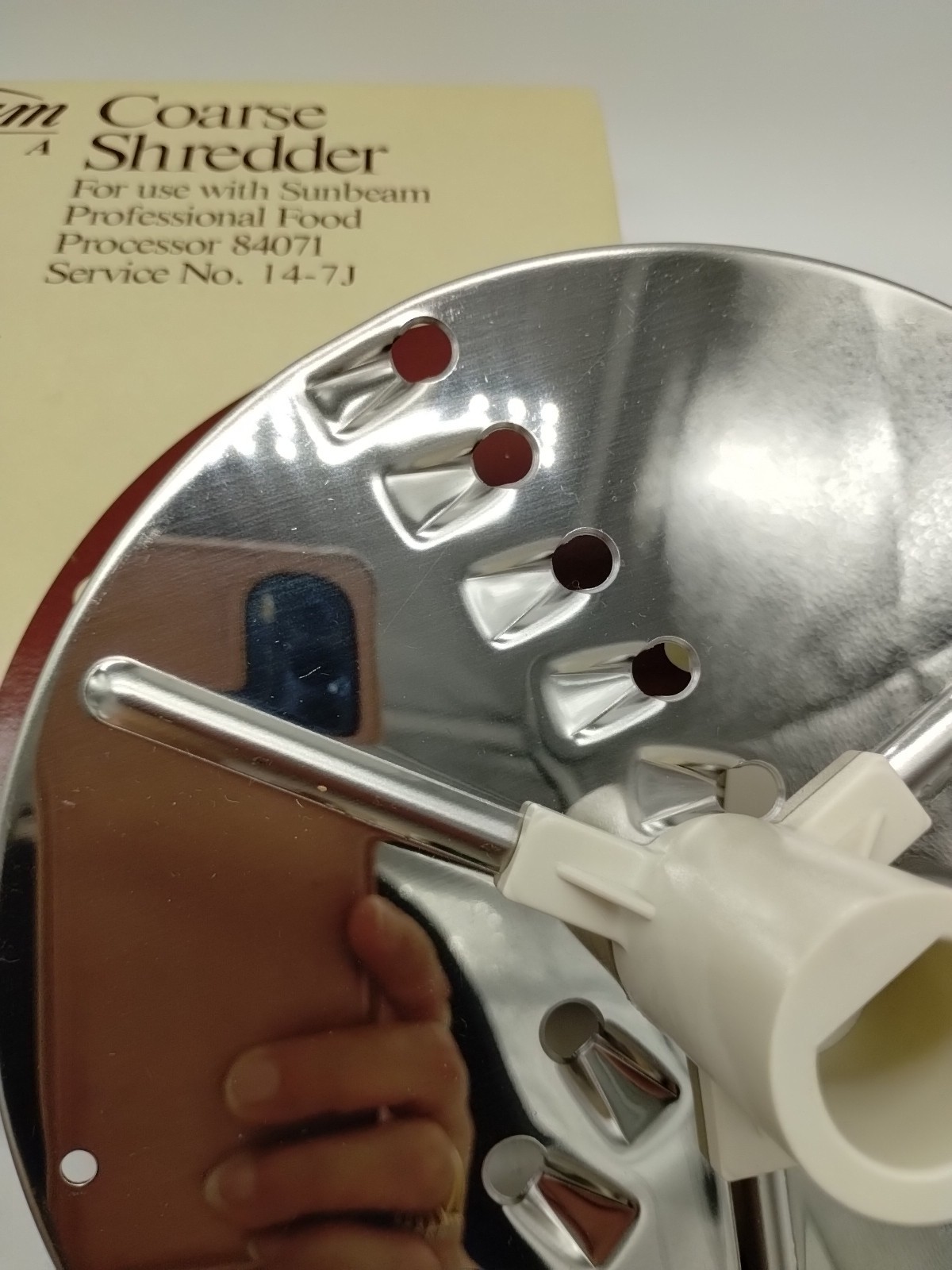 Sunbeam Vista Coarse Shredder Blade #94930 For Food Processor 84071 Stainless