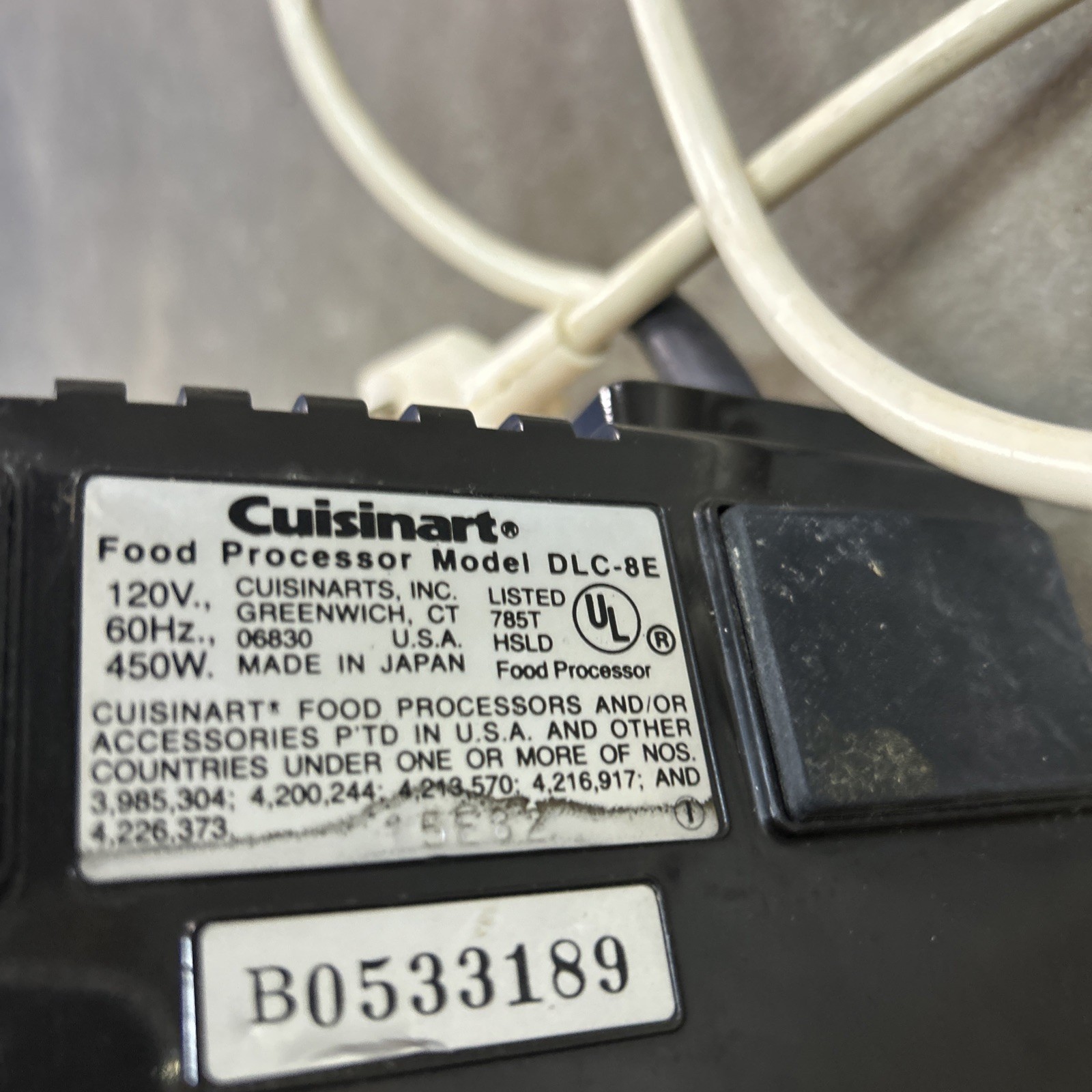 Cuisinart DLC-8 PLUS 600W 11 Cup Food Processor w/Attachments TESTED WORKS