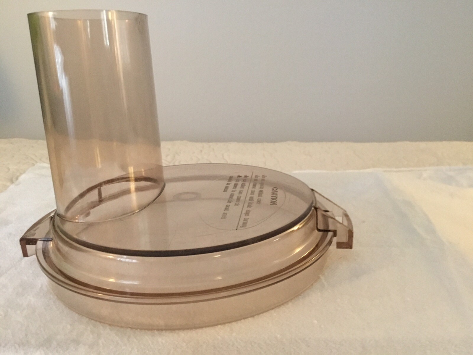 KitchenAid KFP 400 food processor work bowl cover with feed tube and tube pusher