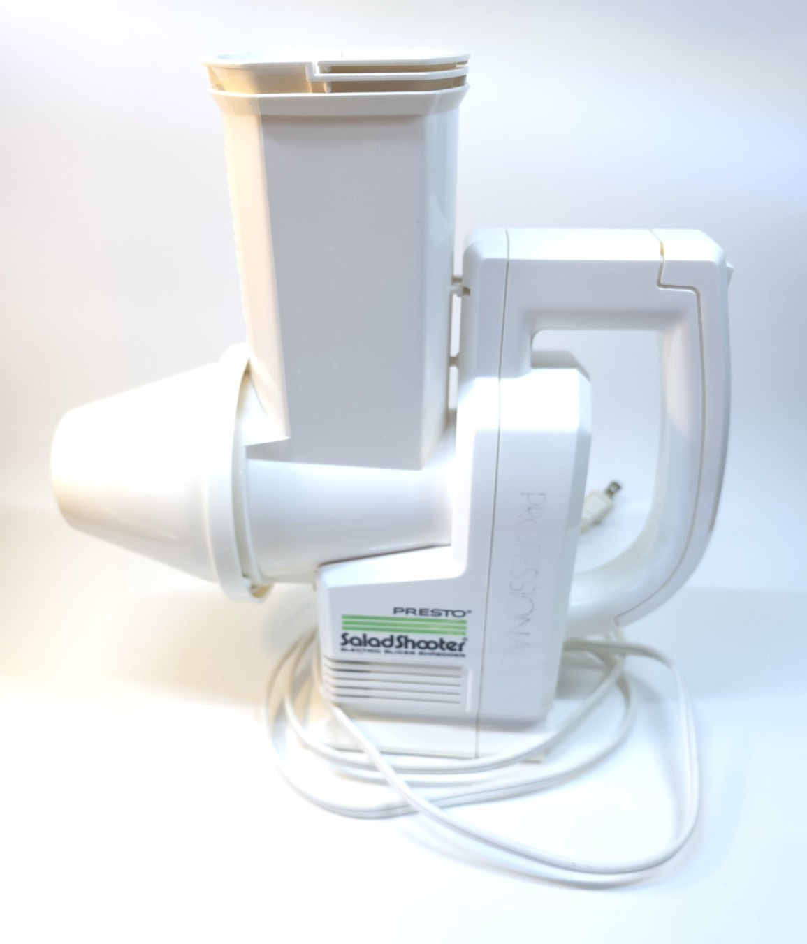 Presto Salad Shooter Professional Slicer Shredder Food Processor 4 Blade White