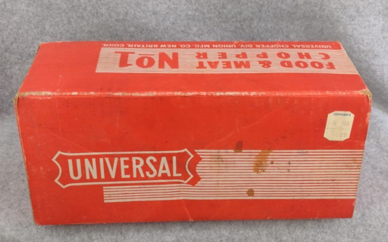 Vintage Universal Food & Meat Chopper Grinder No `1 Complete W/ Original Box