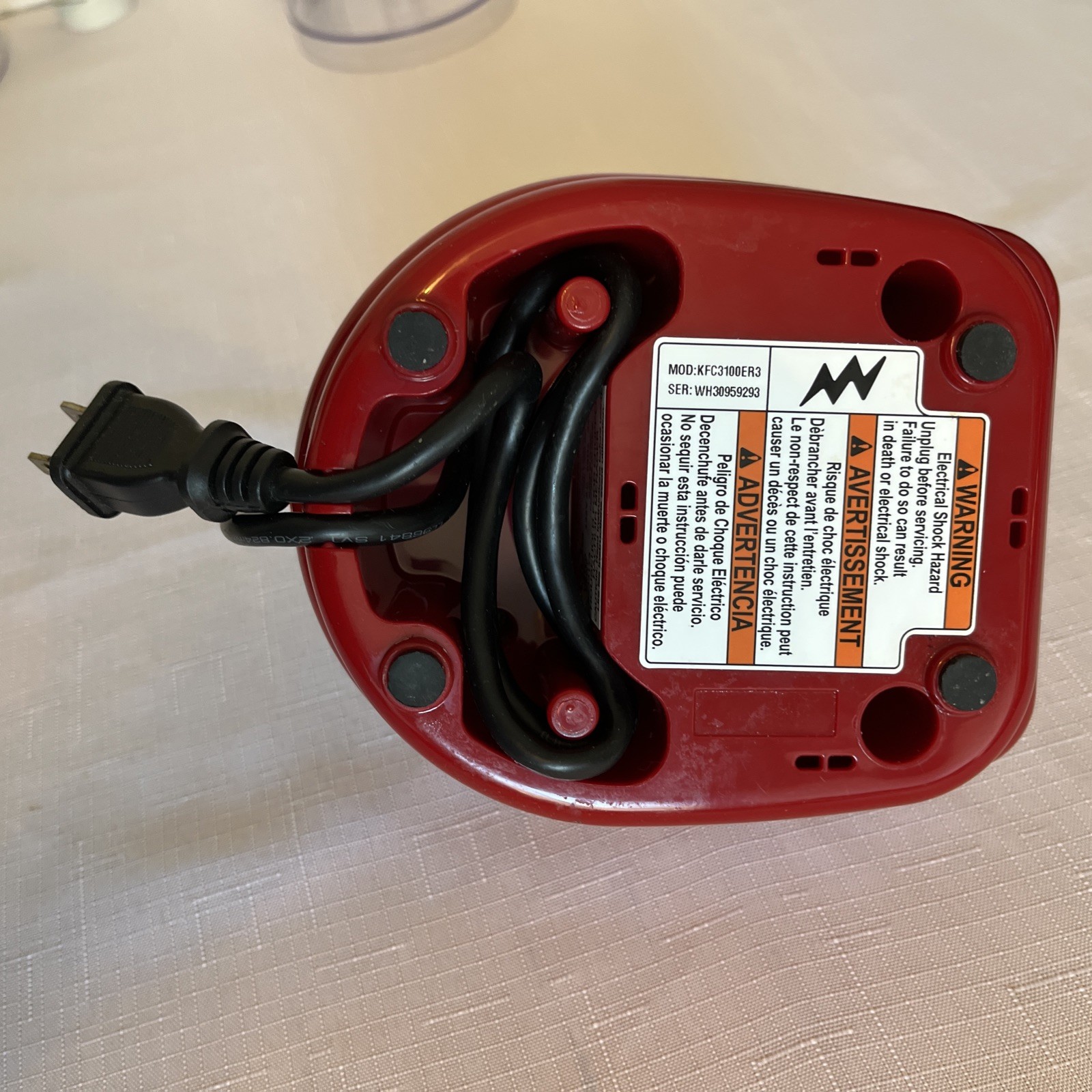 KitchenAid 3 Cup Food Processor Chopper KFC3100ER – B1