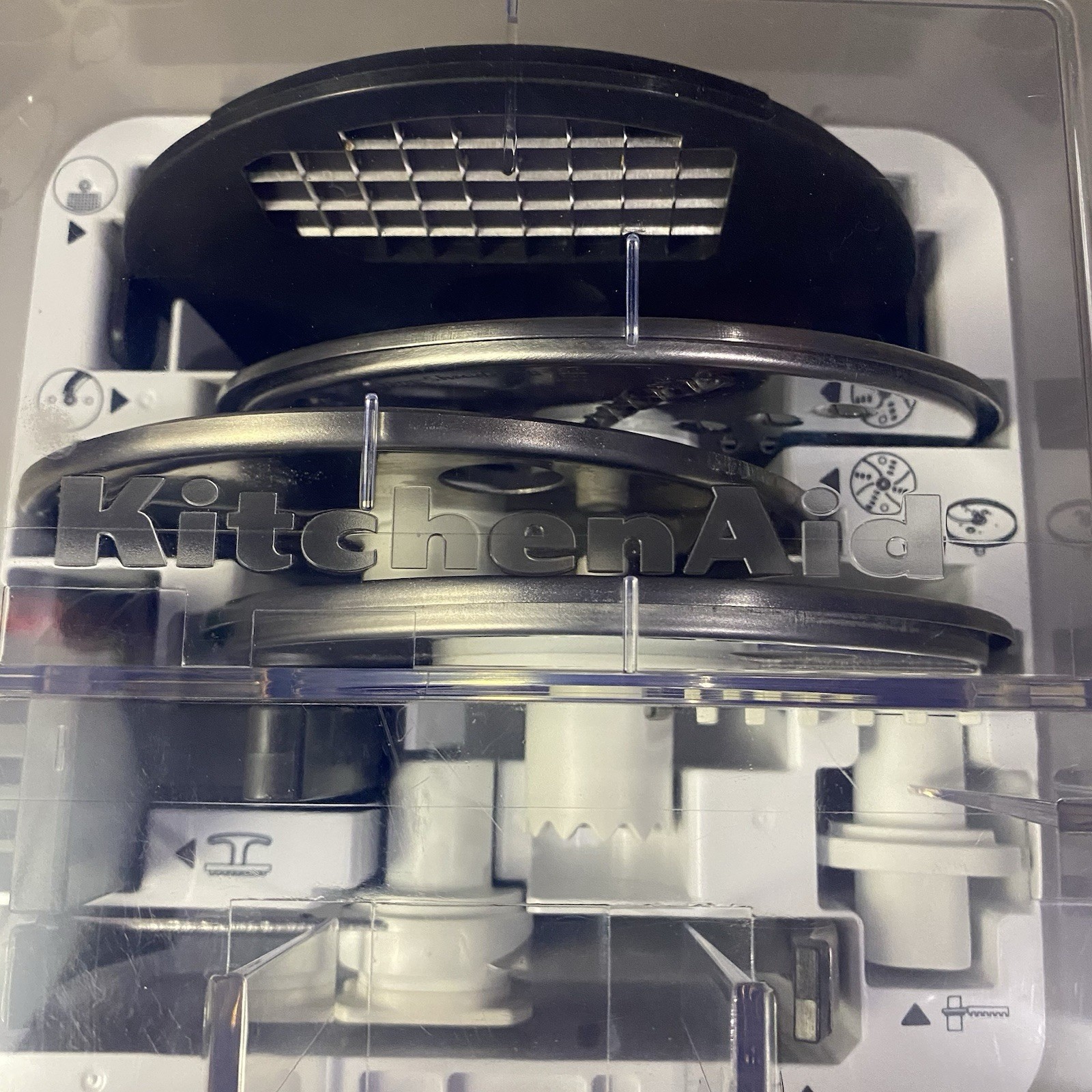 KitchenAid KSM2FPA Food Processor Blades 7 Piece Disk Set & Storage Case 526840