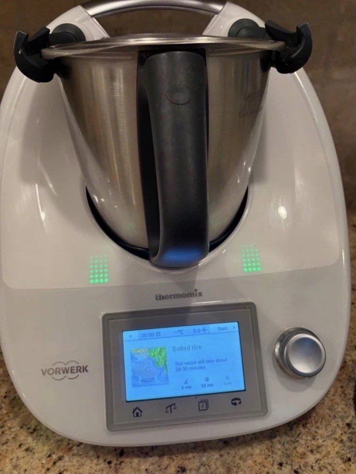 Thermomix TM5 White WiFi Guided Cooking System Bundle w/ Cook-Key + Accessories