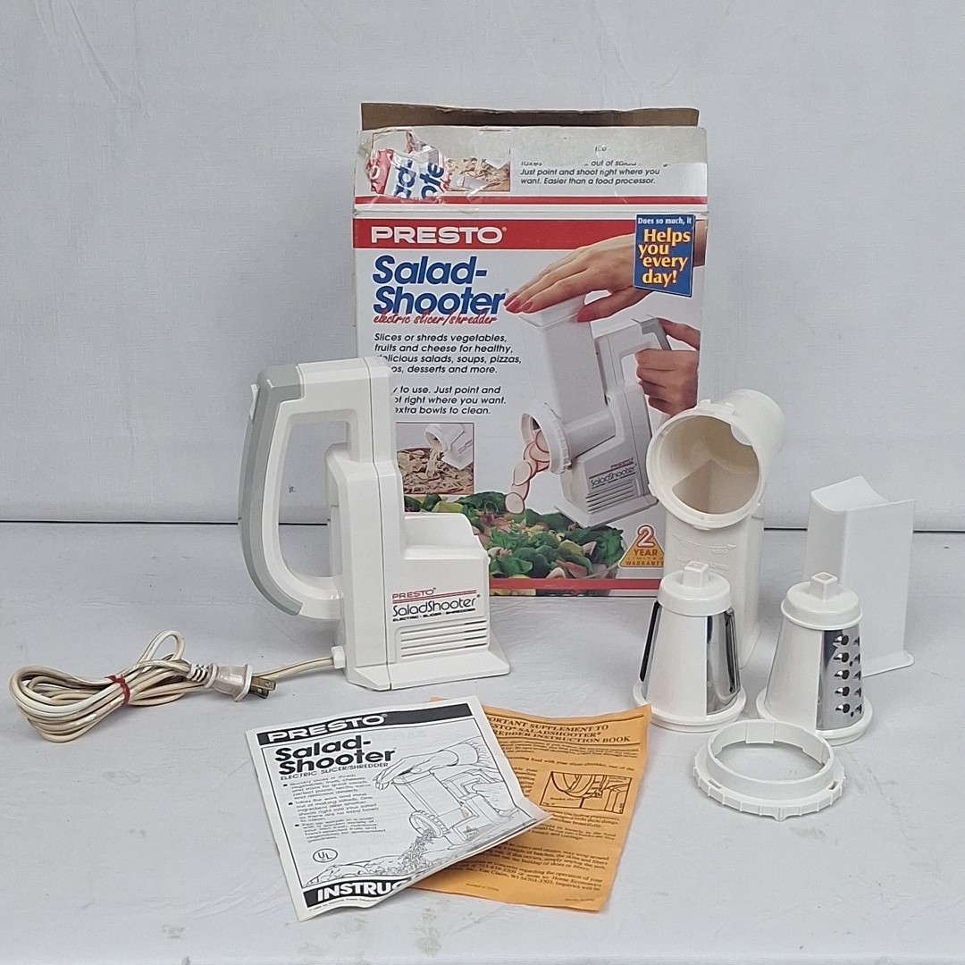 Presto Salad Shooter 02910 Shredder Slicer Electric Appliance 1994 Vintage
