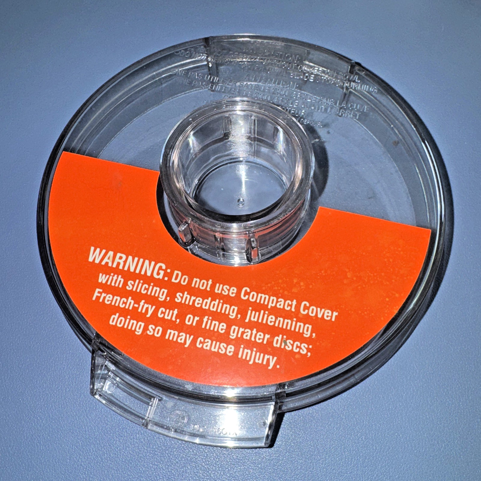 Genuine Cuisinart DLC-116GTX Food Processor Compact Cover Lid w/ Center Cap