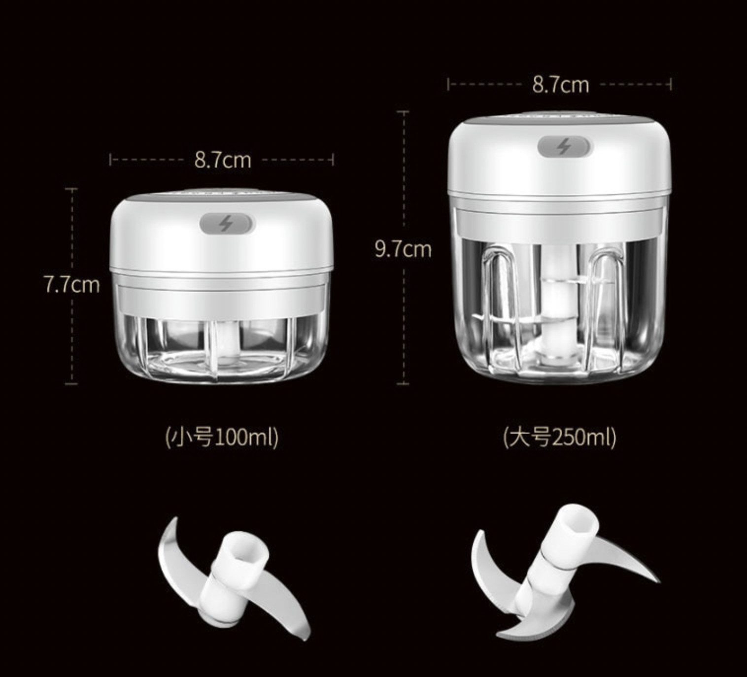 Mini Electric Food Processor Chopper Blender Masher Grinder Kitchen