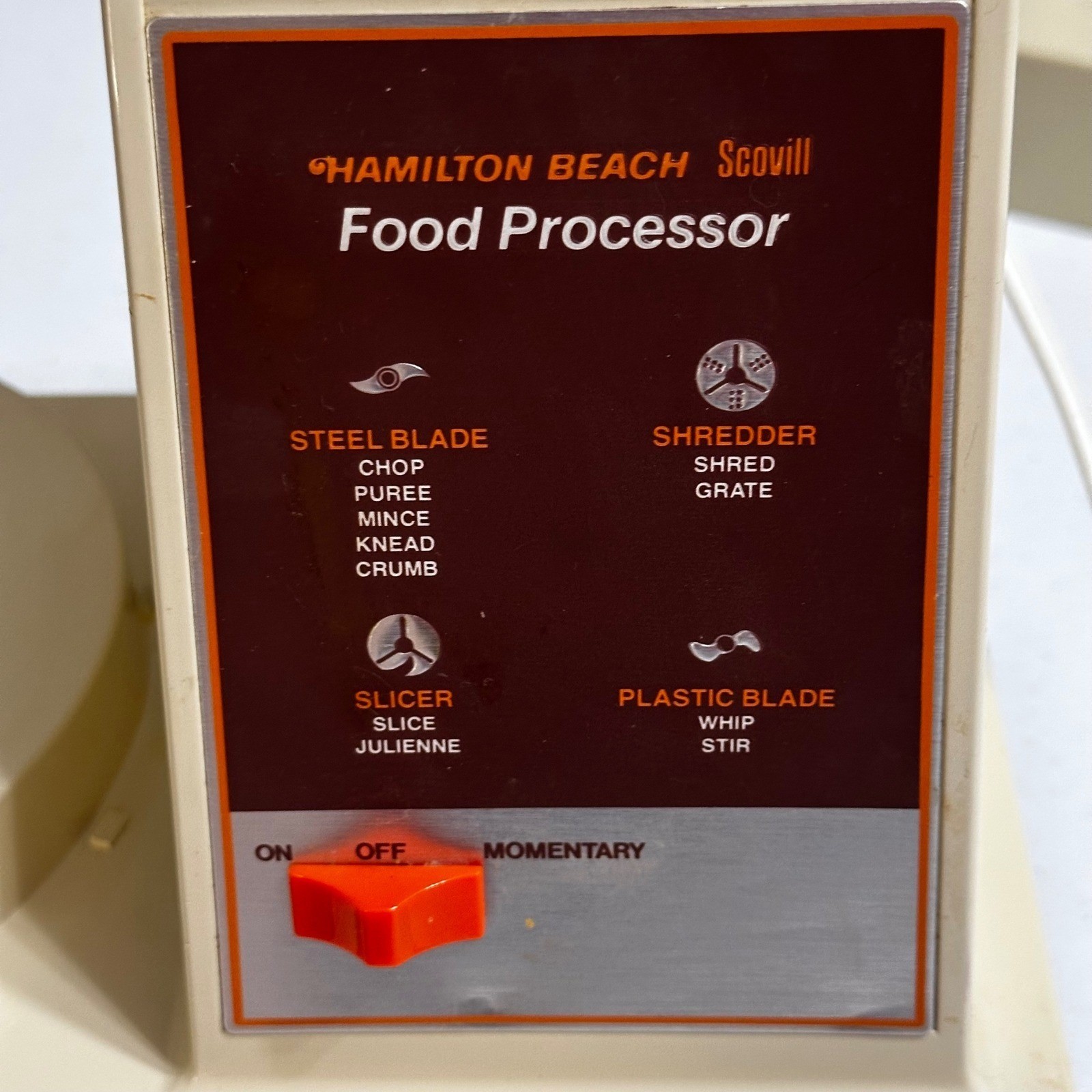 Hamilton Beach Scovill Food Processor Model 709-2 w/ Blade & Attachments Works