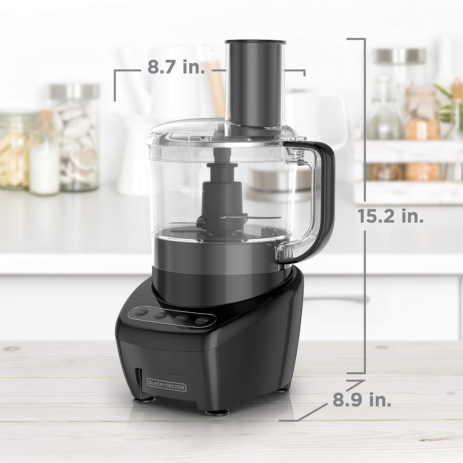 3in1 Easy Assembly 8Cup Food Processor, Stainless Steel SBlade, EasyClean, To…