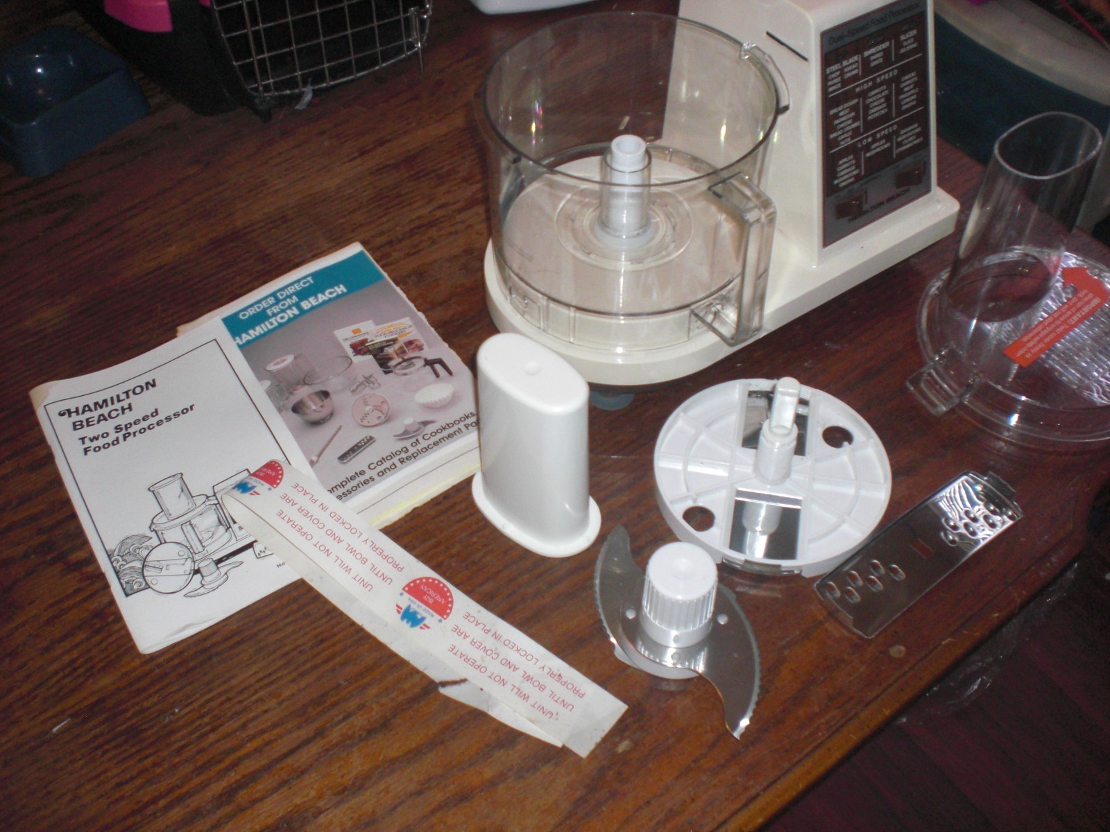 Hamilton Beach 2 Speed Food Processor Appliance Vintage Model 702AL Almond