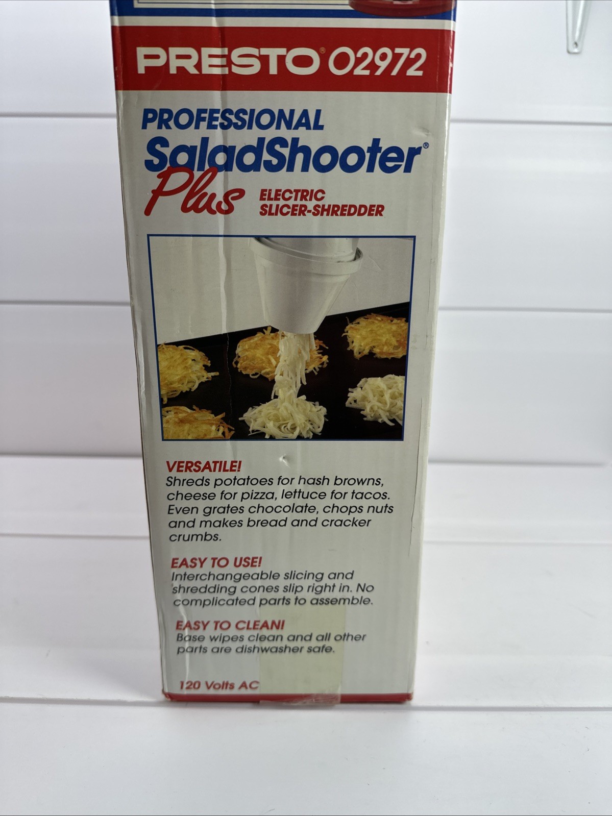 PRESTO Professional Salad Shooter PLUS Electric Slicer Shredder NEW IN BOX 02972