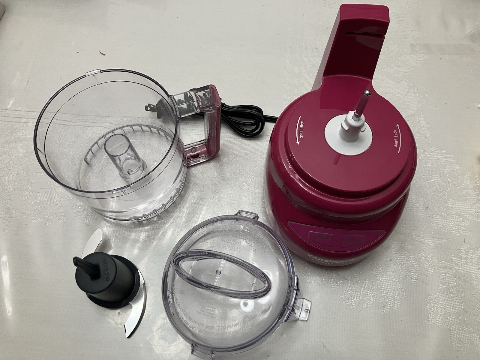 Cuisinart DLC-4A Mini-Prep Plus 3 Cup Food Processor Chopper Hot Pink DLC-2AWBC