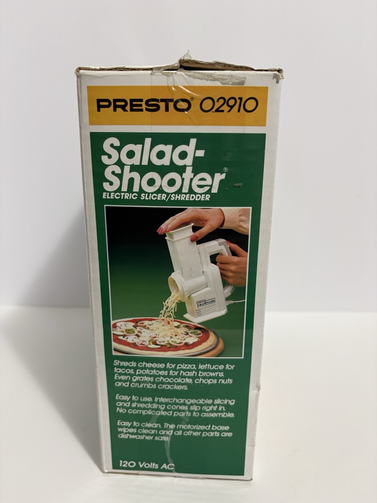 Presto Salad Shooter 02910 Electric Slicer Shredder w/box. Tested & Works
