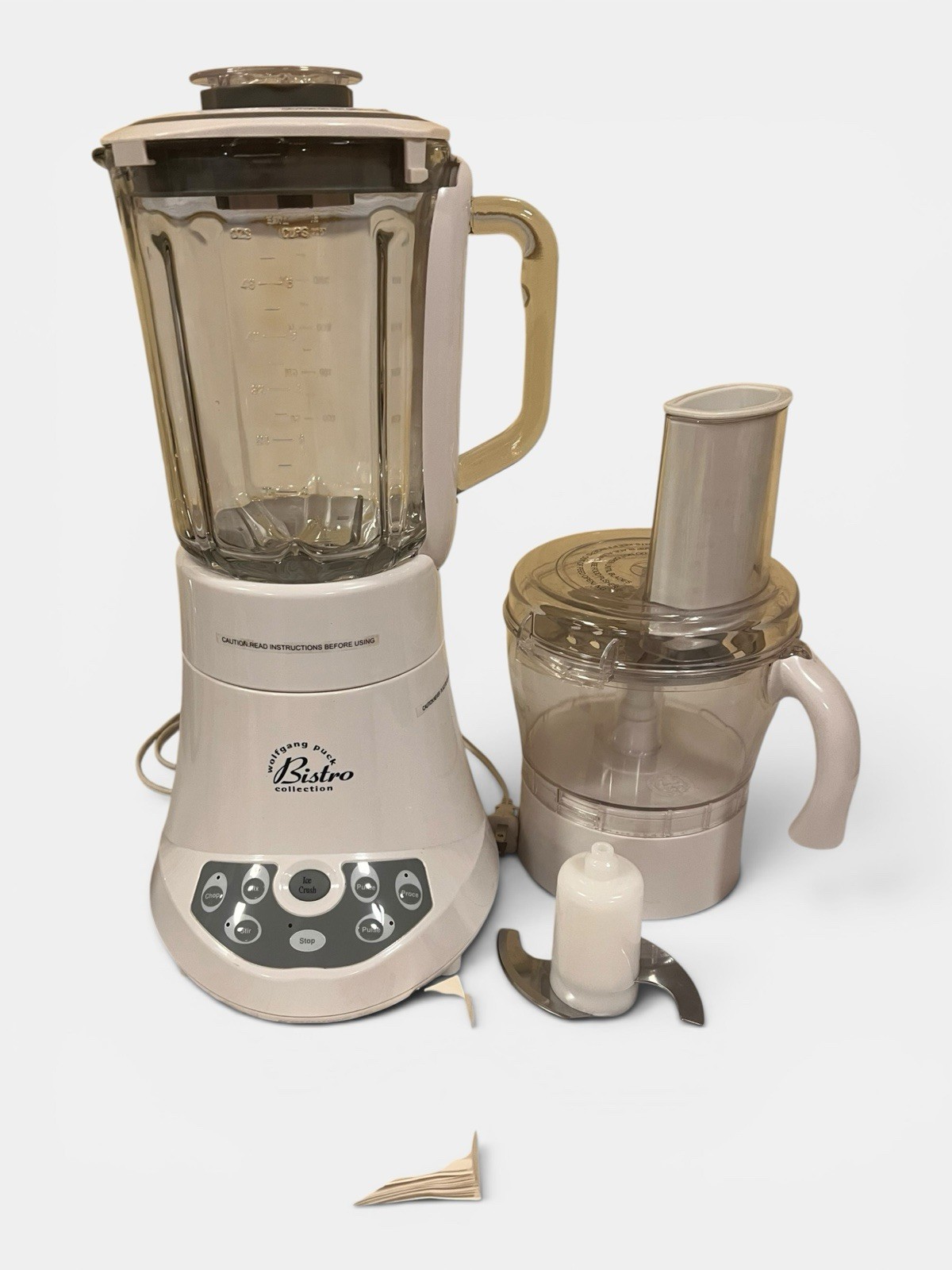 Wolfgang Puck Bistro Collection Food Processor White BBLFP001 Glass 6 Cups