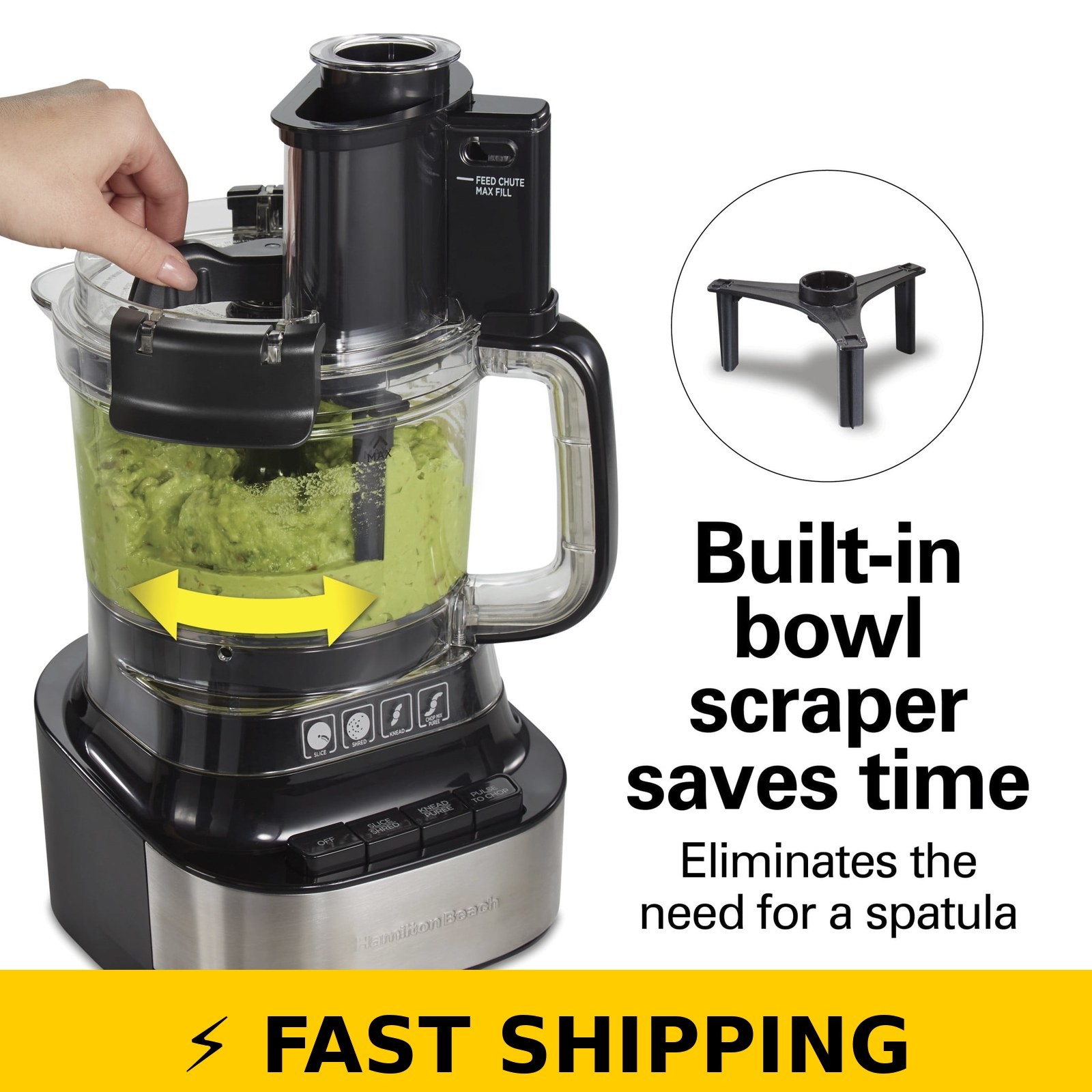 Hamilton Beach 10 Cup Food Processor – Black