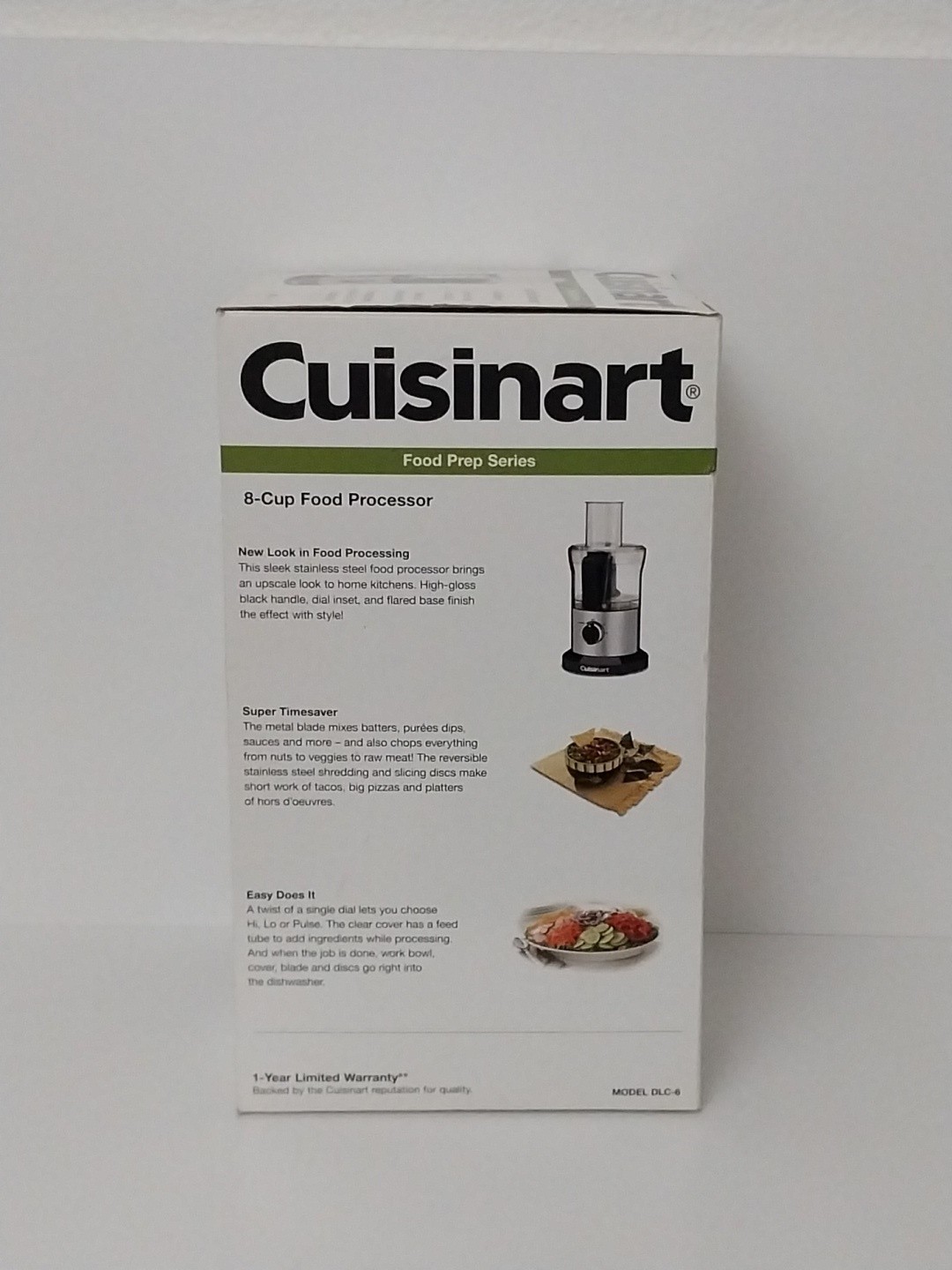 Cuisinart (DLC-6) 8-Cup Food Processor Stainless Steel Slice Shred Mix Chop