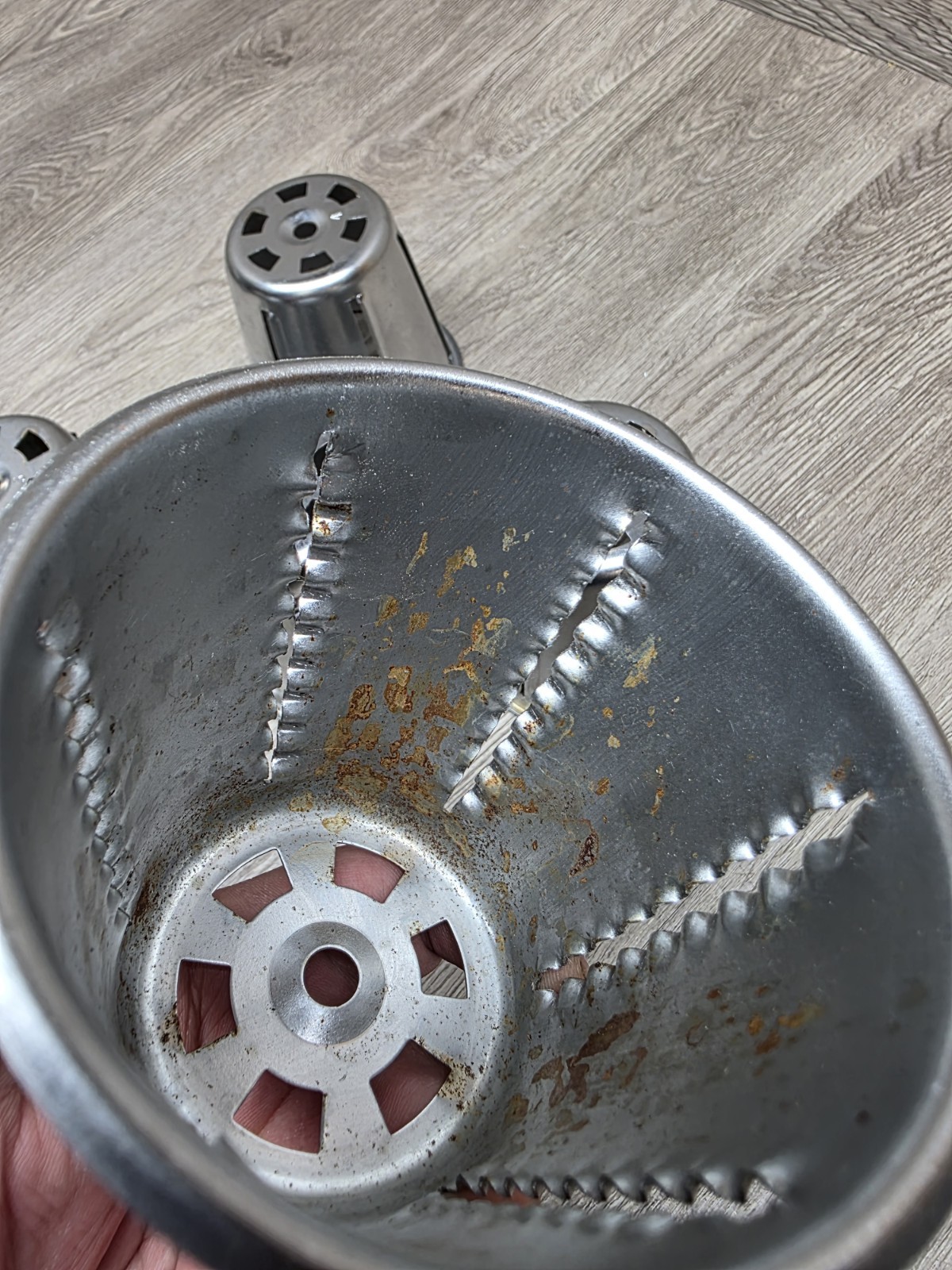 Saladmaster Vtg Five Star Food Processor Chopper Shredder Slicer 6 Cones READ!