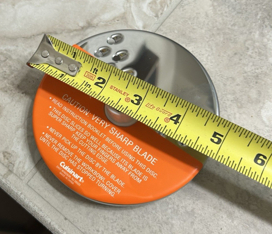 Cuisinart Slicer Disc Blade For AFP-7 Food Processor Smart Power Duet Shreder 5″