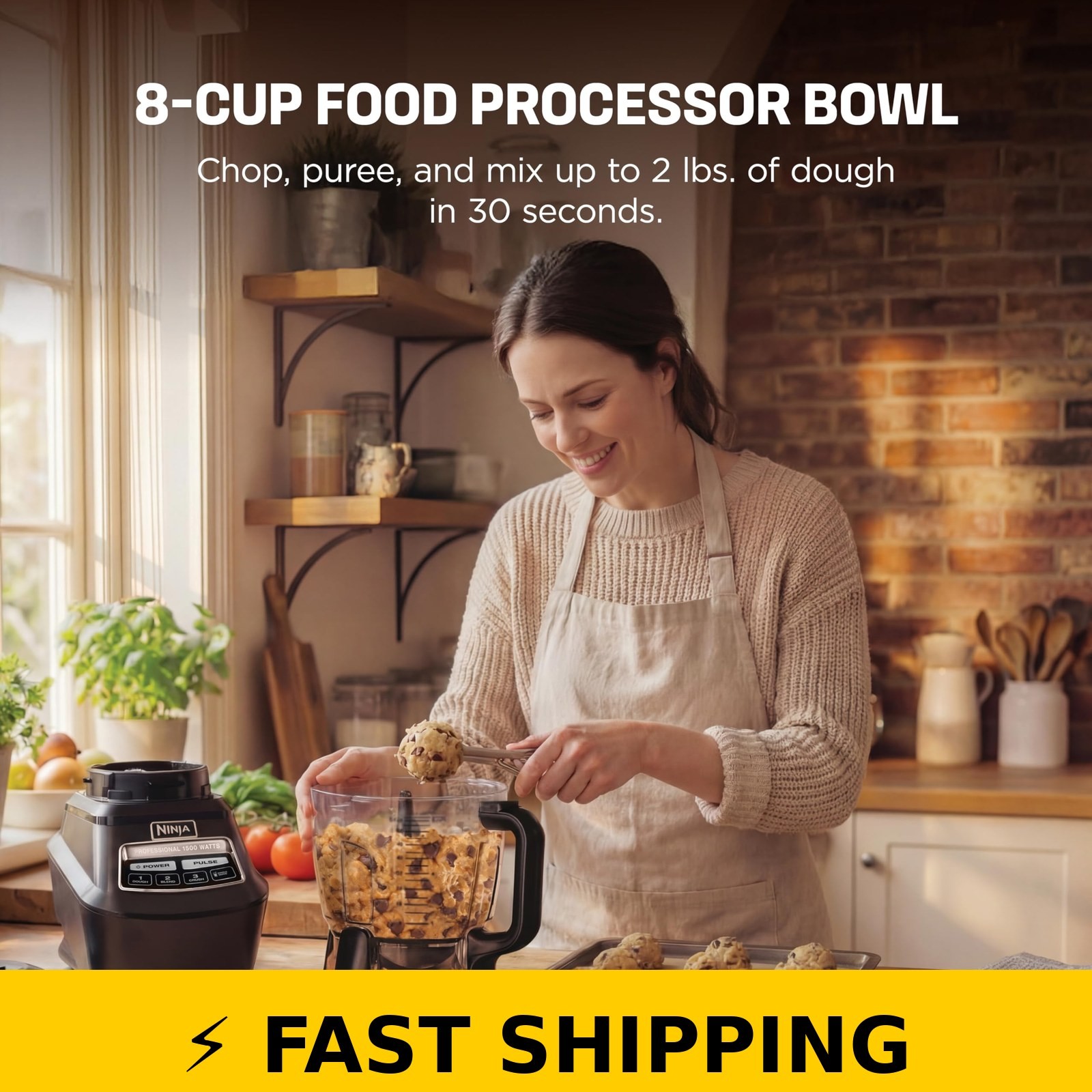 Ninja Kitchen System Blender & Food Processor – 1500W – Black