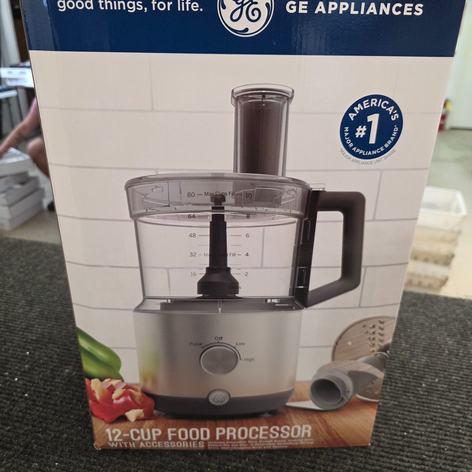 GE 12-Cup Food Processor with Accessories | G8P1AASSPSS