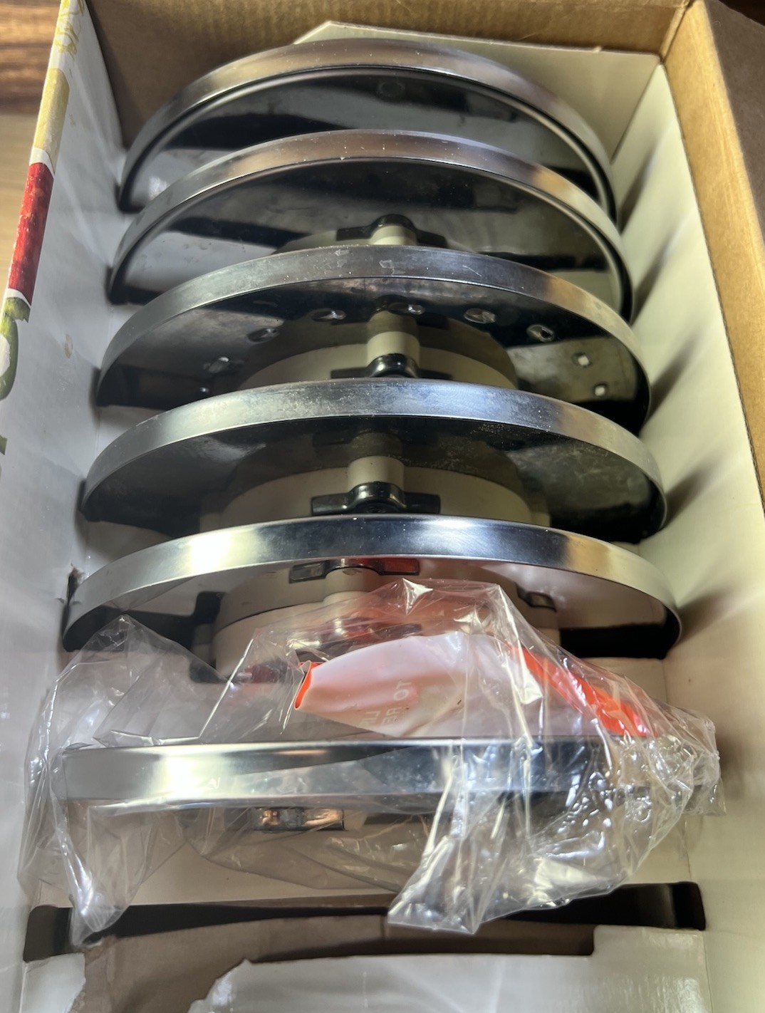 Cuisinart DLC-7 Food Processor 9 Disc Set DLC-070 Blades – Missing 1 w/ Box