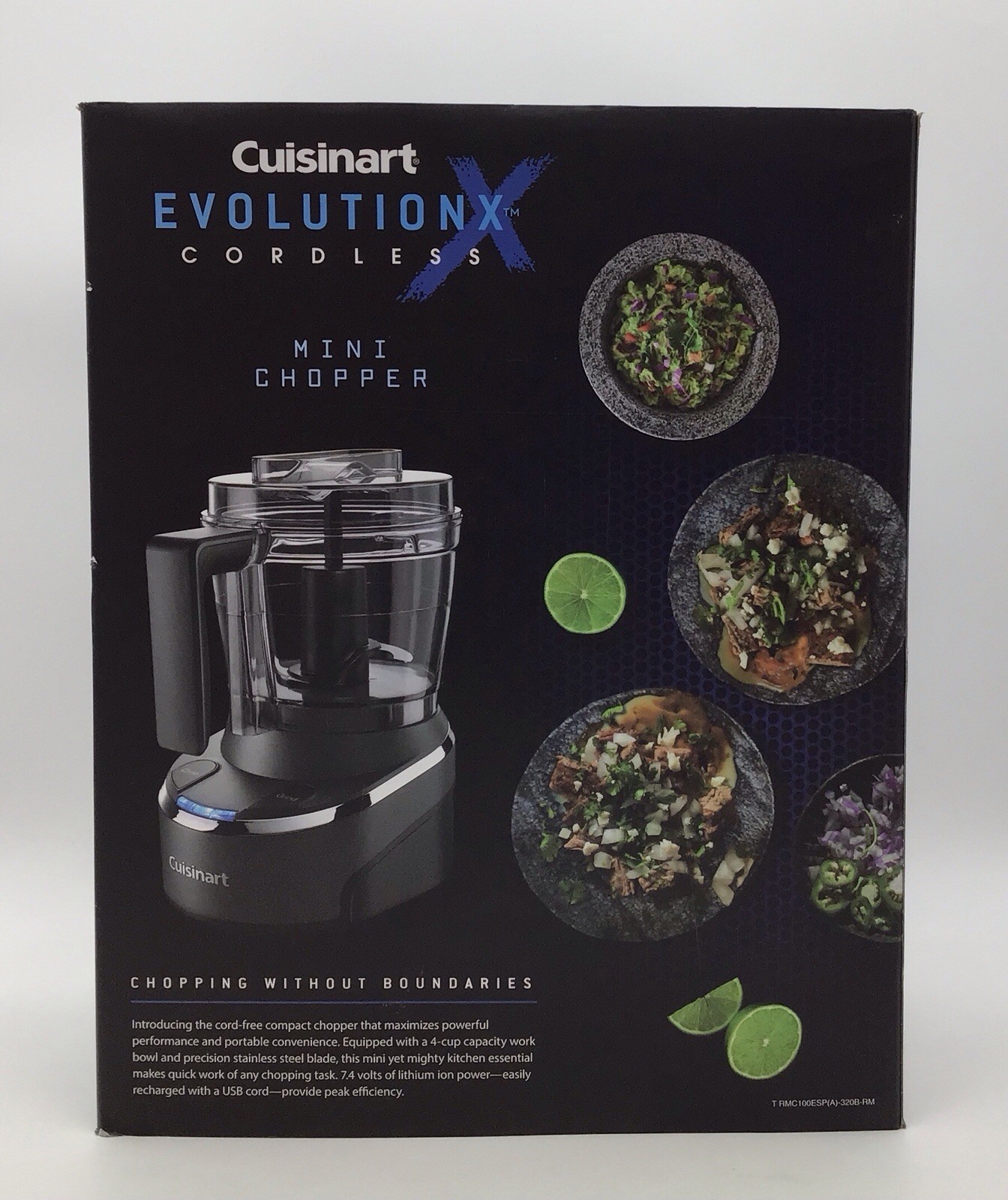 CUISINART EVOLUTION X CORDLESS MINI CHOPPER – GRAY – OPEN BOX