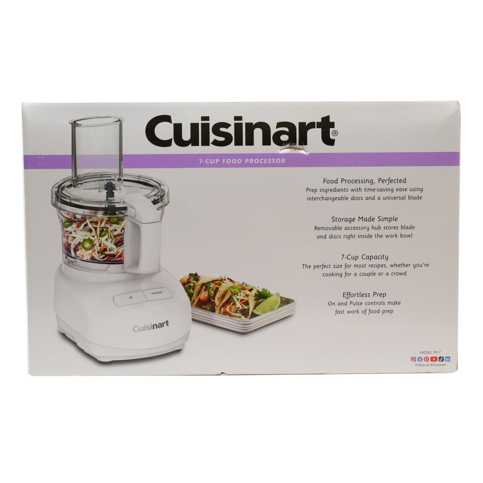 Cuisinart FP-7 7-Cup Food Processor – White