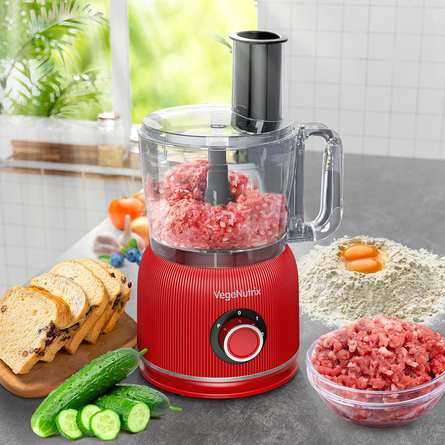 Food Processor and Blender Combo, 88 Oz Food Chopper for Meat, Vegetable and Dou