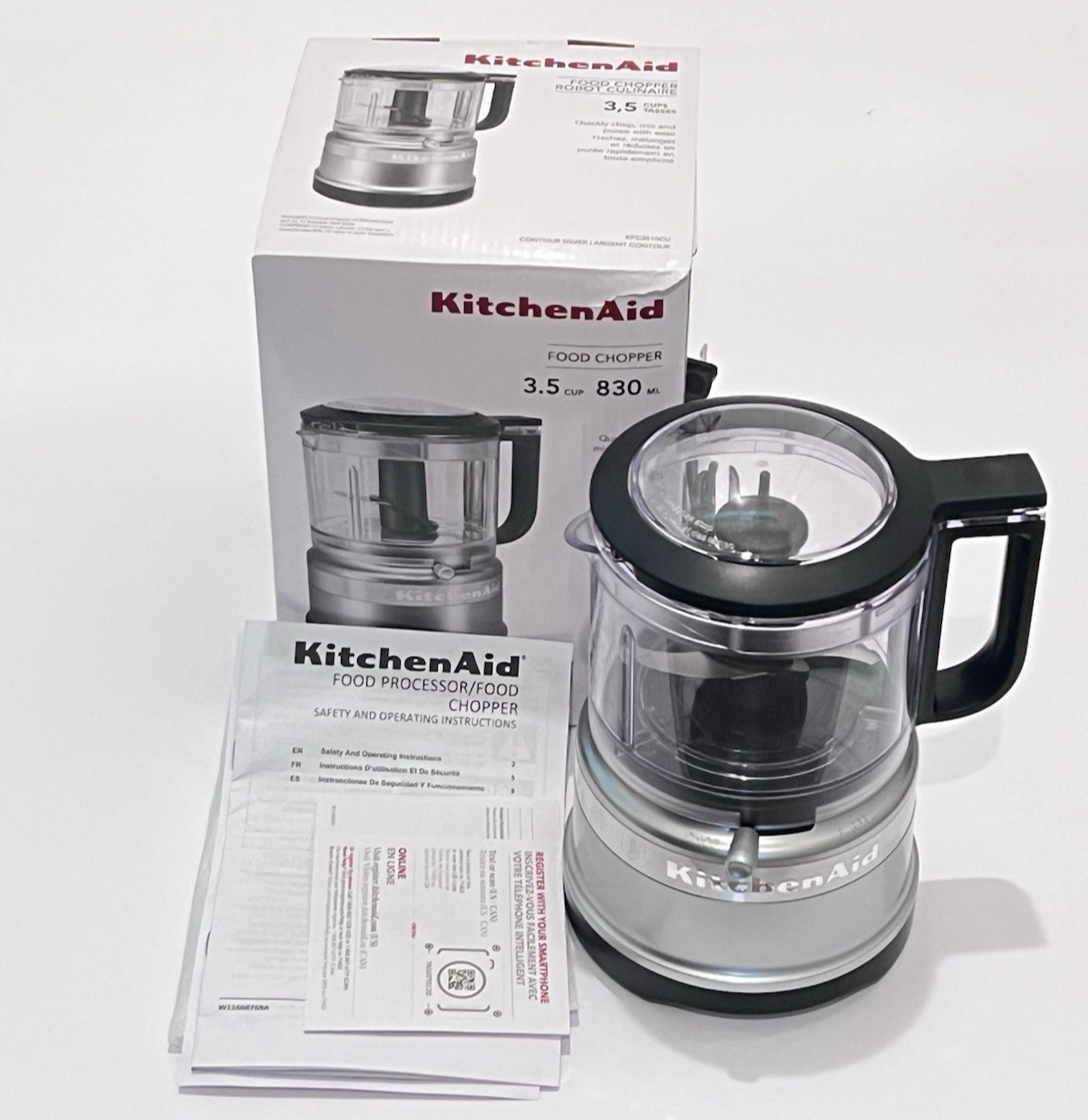 KitchenAid Food Chopper Silver 3.5 cup 830 ml Model KFC3510CU