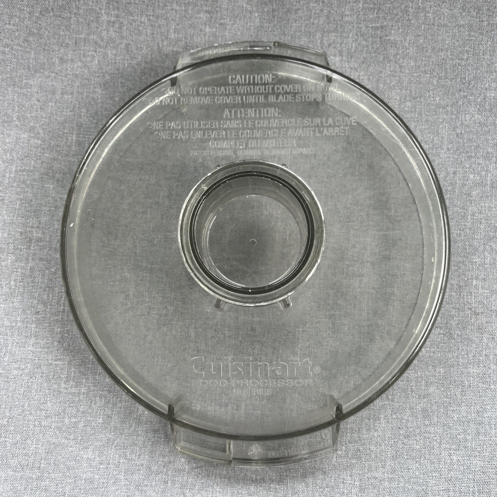 Cuisinart Pro Classic Food Processor DLC-116GTXT Flat Clear Lid & Cover Cap Fair