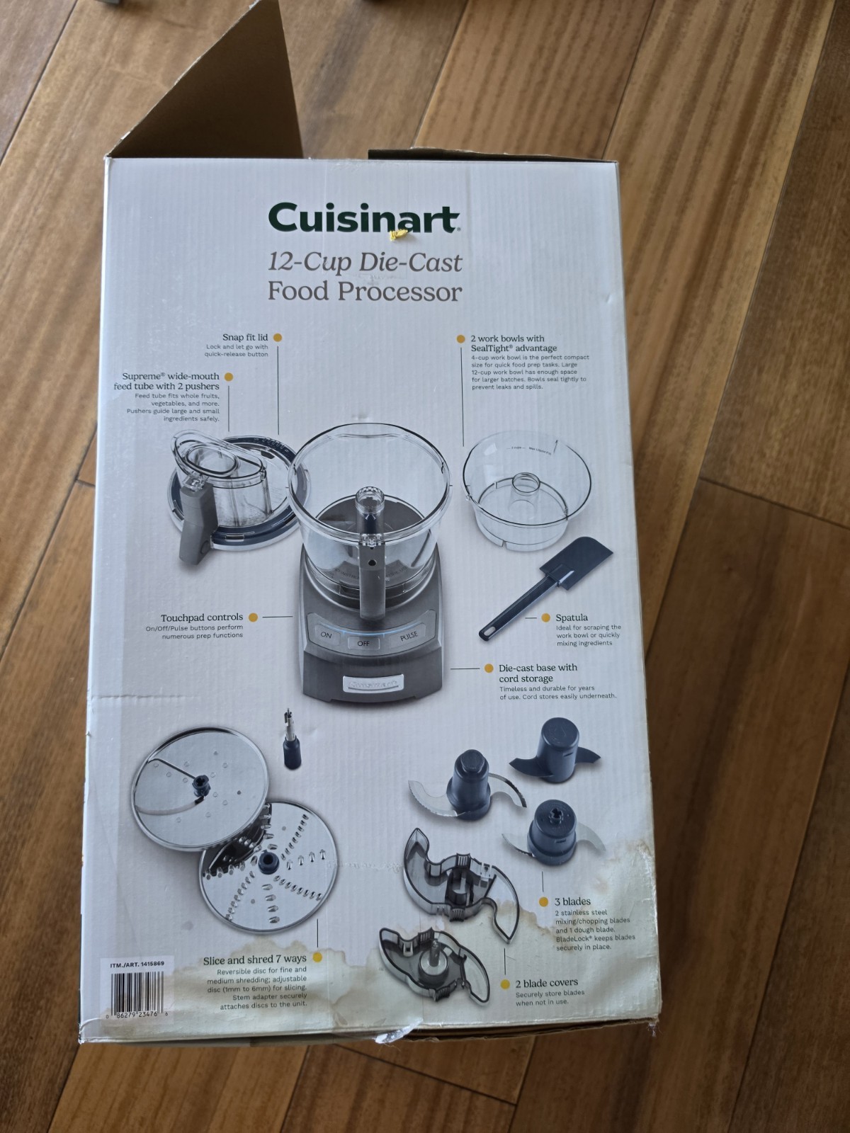 Cuisinart 12-Cup Die-Cast Food Processor 1000W Touchpad 3-Speed Slice