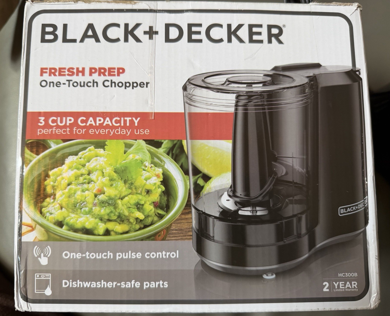 Black Decker One-Touch Chopper 3-Cup Capacity Food Processor