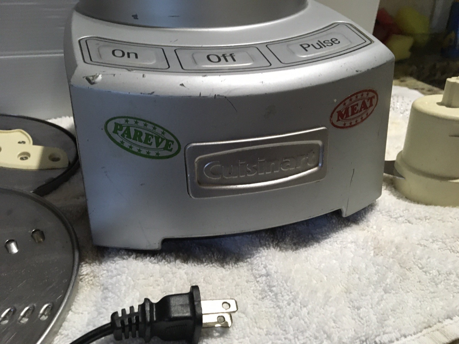 Cuisinart FP-12DC Elite 12 Cup Food Processor BASE MOTOR & blades Tested Works