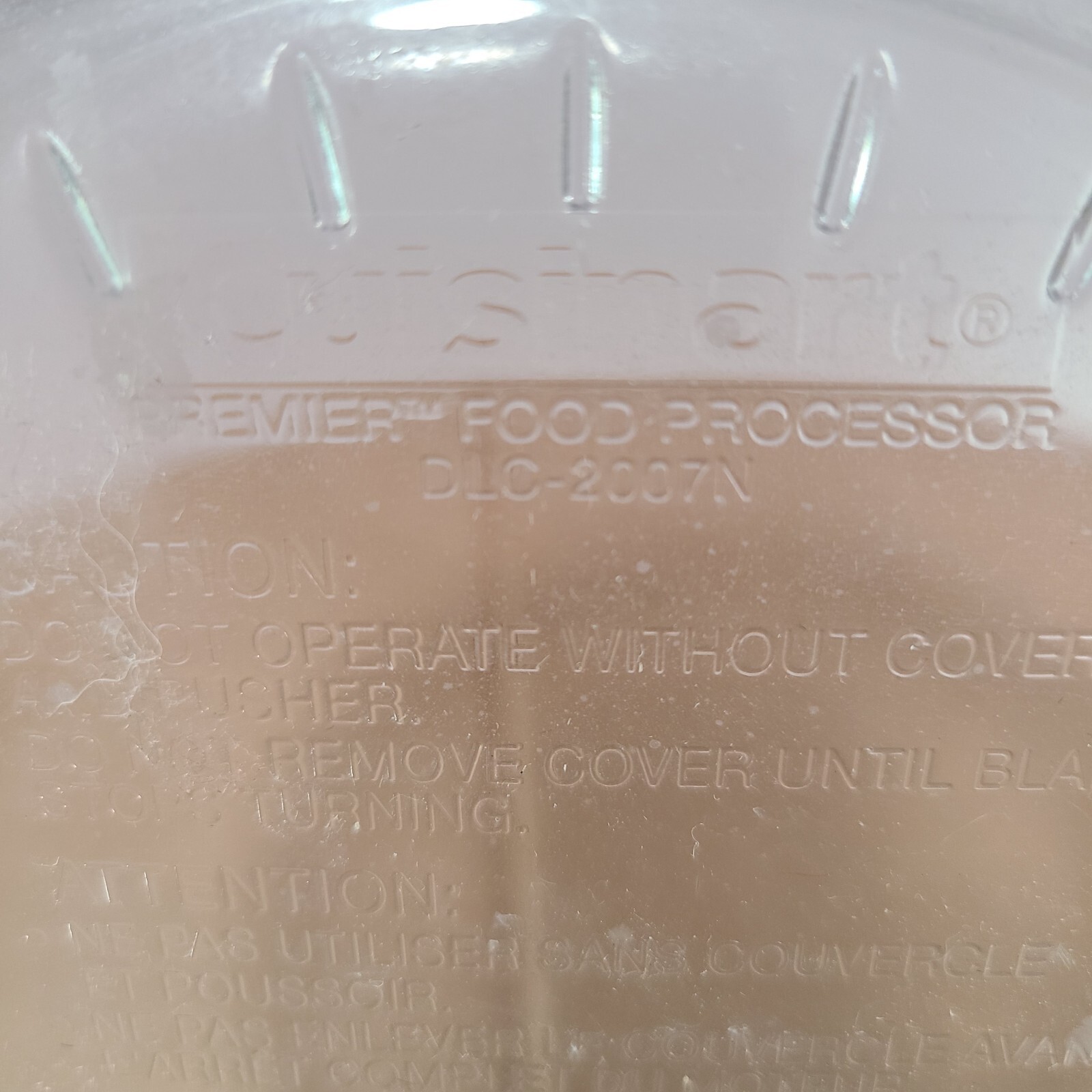 Cuisinart DLC-2009CHB Prep 9 Cup Food Processor Work Bowl Lid RPL PART DLC2007-N