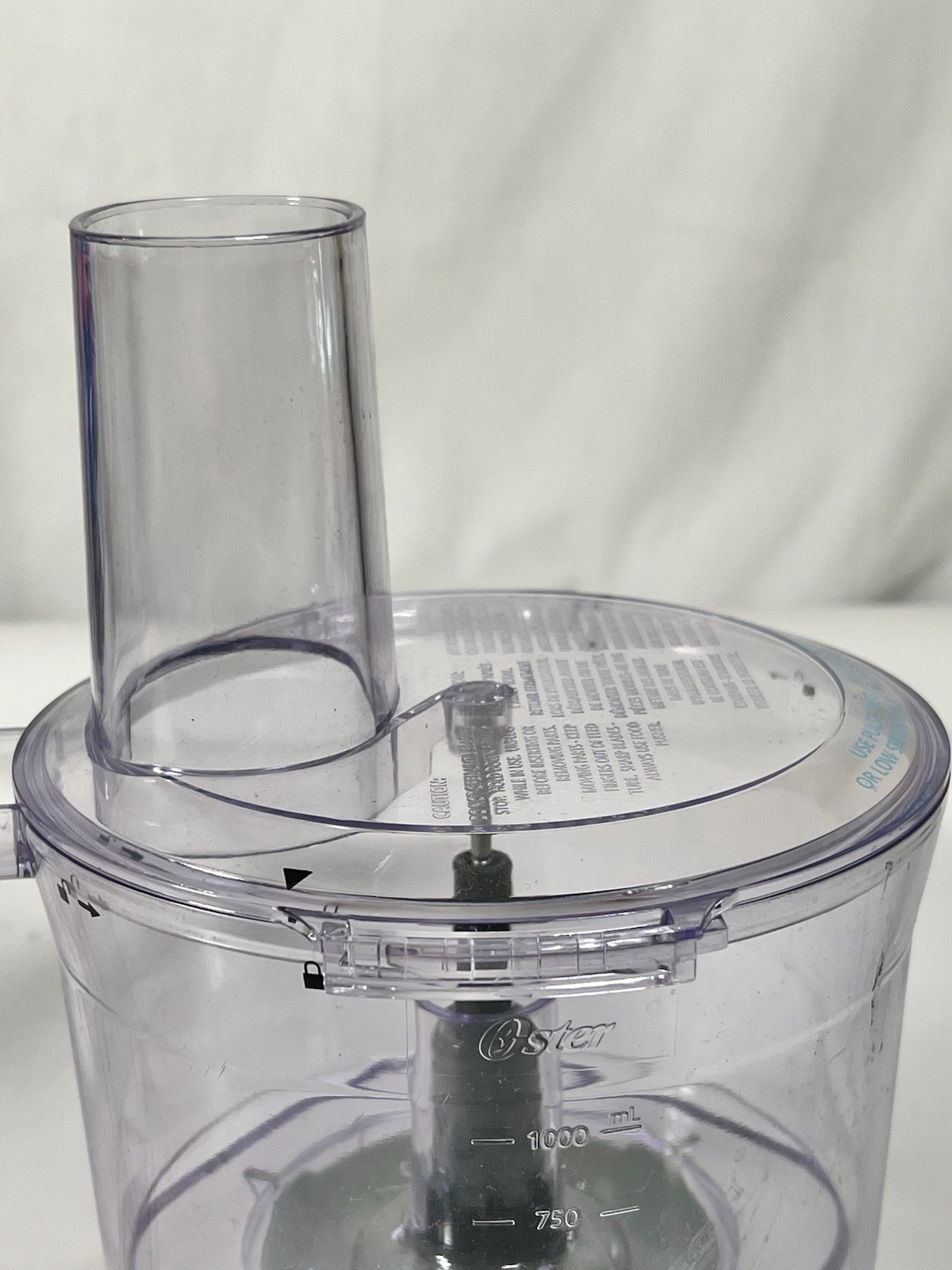 Oster 5 Cup Food Processor Lid Feed Chute Replacement Parts Only Clear OEM