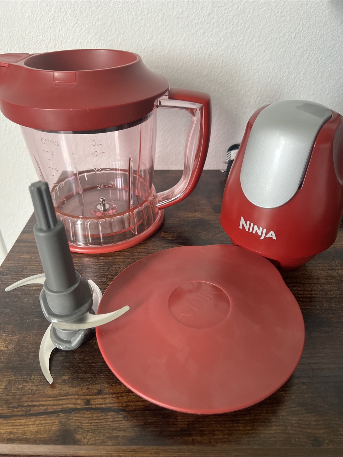 Ninja Storm Food Processor Blender QB751QCN 30 Red Works