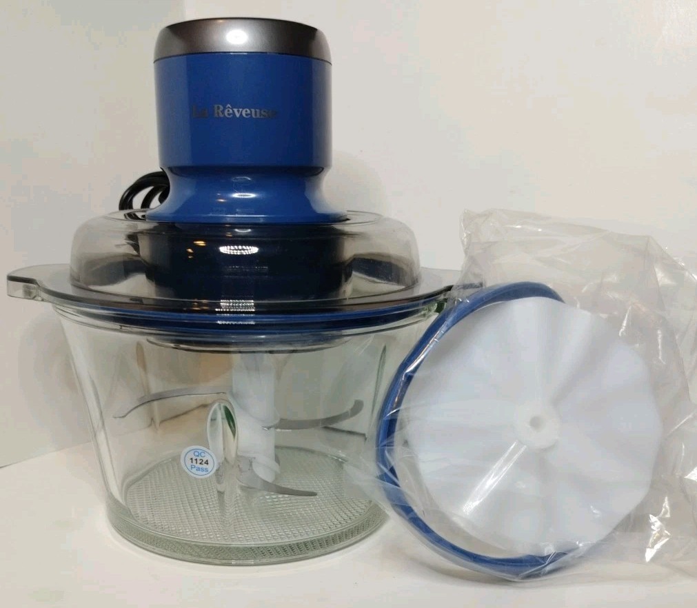 La Reveuse Food Processor Electric Food Chopper 7-Cup (1.7L) Glass Bowl