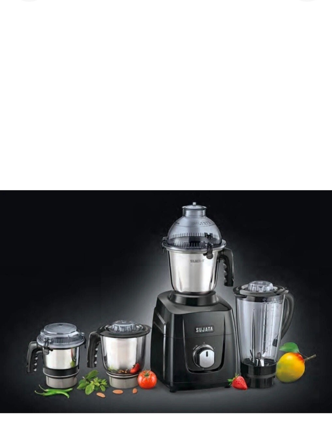 Sujata MG03 1000W Full-Size Food Processor Mixer Grinder 1.75L 3-Speed