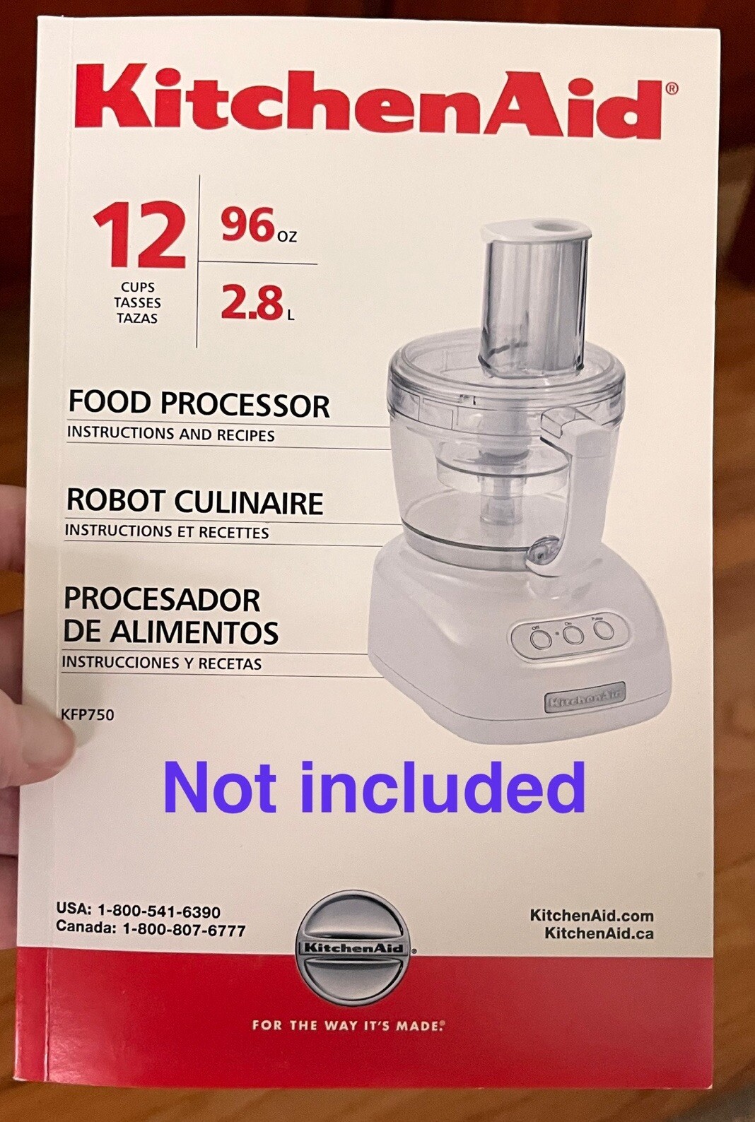 KitchenAid Food Processor 3 Disc Lot Medium & Fine Slice, Med. Shred KFP750
