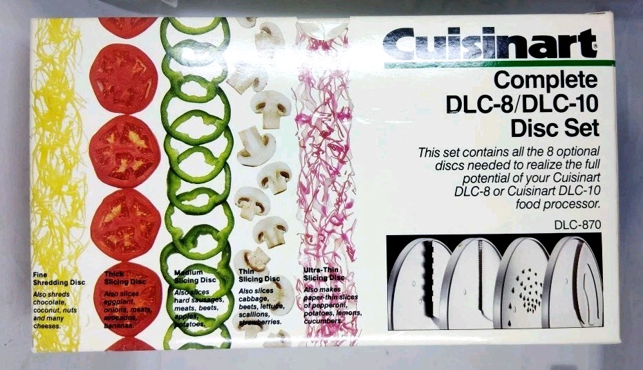 Cuisinart Complete DLC-8/DLC-10 Food Processor 8 Disc Set Most Never Used