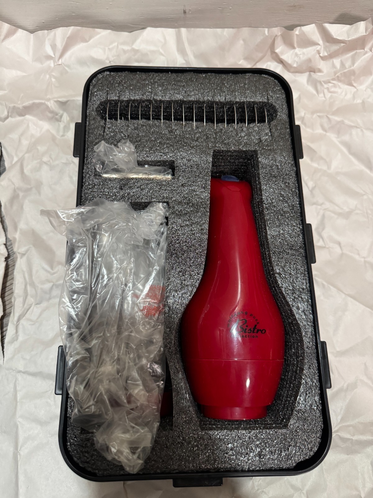 Wolfgang Puck Bistro Collection Food Processor Slicer Shredder Set w/ Case – Red