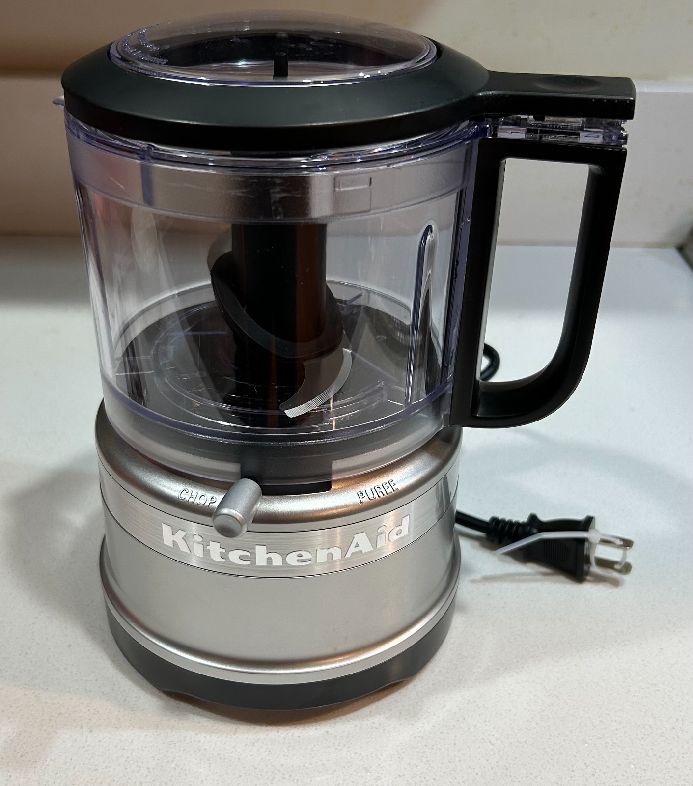KitchenAid 3.5 Cup Mini Food Processor – KFC3516 – Light Silver: 2-Speed Chopper