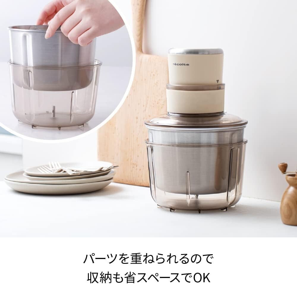 Recolte Food Processor Combo RCP-6 recolte Food Processor Combo Cream White New