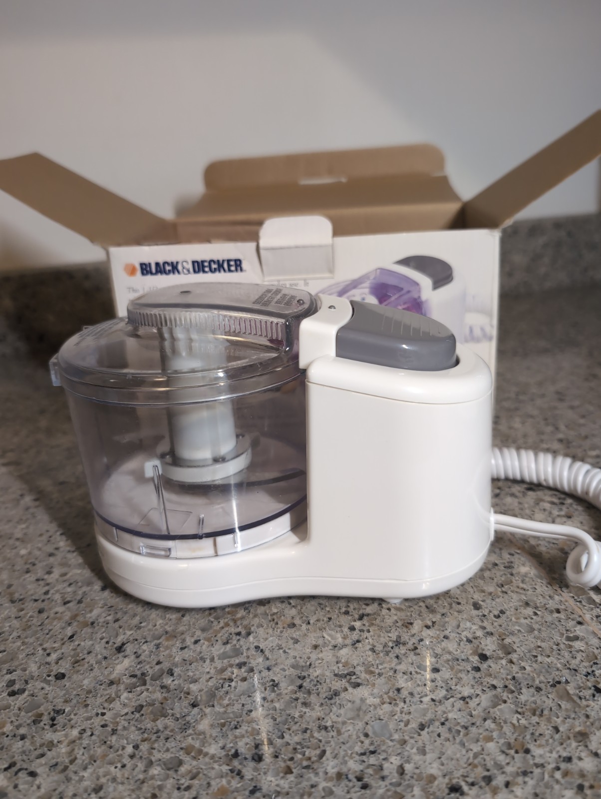 Black & Decker HandyChopper Plus Mincer Food Processor White w Box. Tested Works