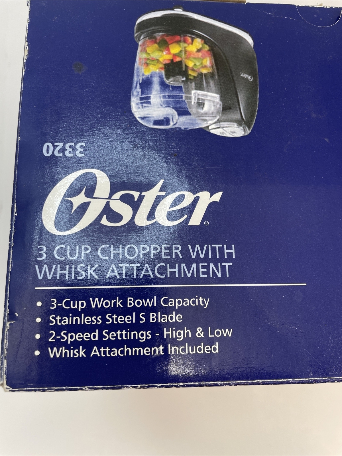 OSTER Mini Chopper-3C .Chops Onion, Veggies, Nuts, & WHISKS Model FPSTMC3321