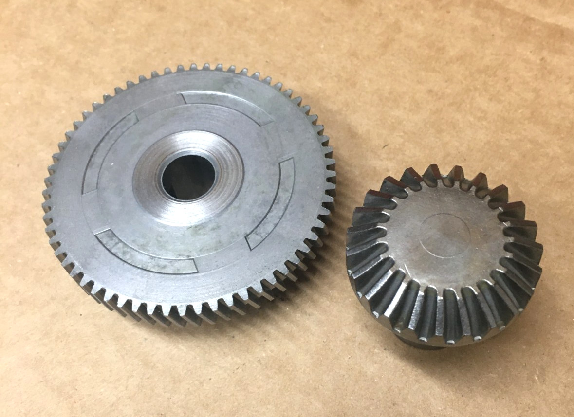 VINTAGE Worm Drive Follow Gear and Bevel Gear, from a KitchenAid K45 mixer