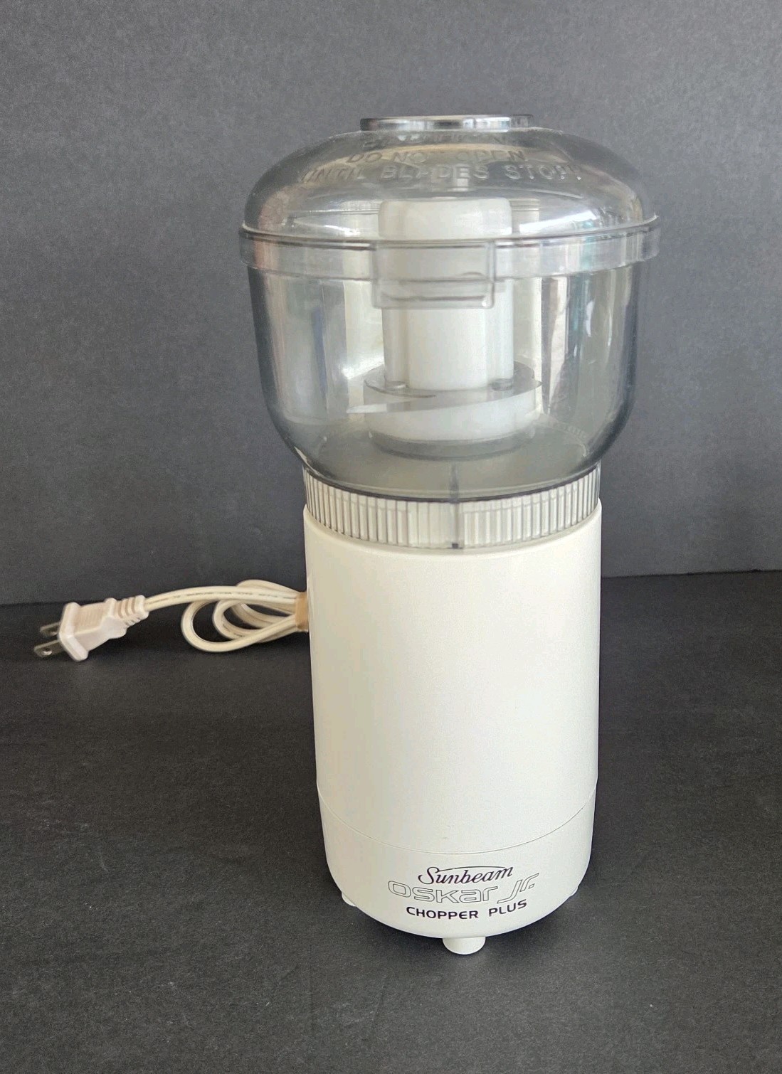 Vintage Sunbeam Oskar Jr. Chopper Plus Mini Food Processor Chopper 14131 Clear