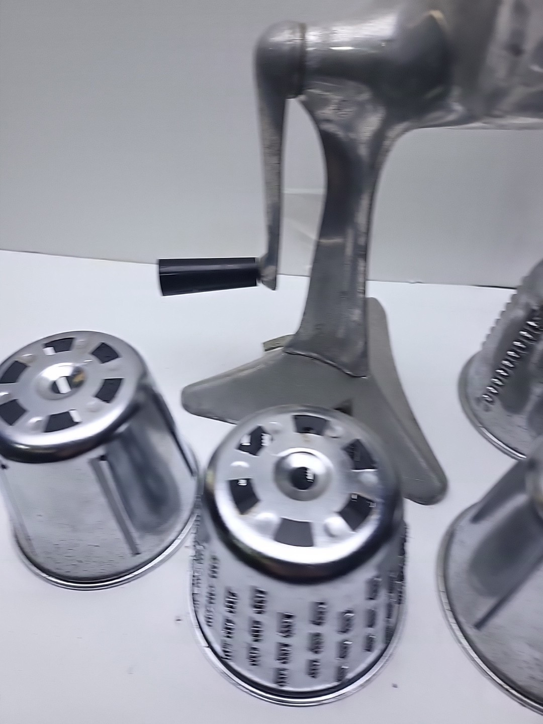 Salad-Maid Food Processor by Foodco 5 Grinding or Slicing Attachments Vintage